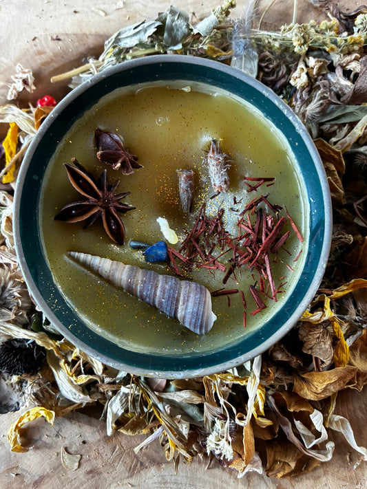 🕯️ Elemental Grove: De Kaars van Aarding, Elementenmagie & Spirituele Harmonie