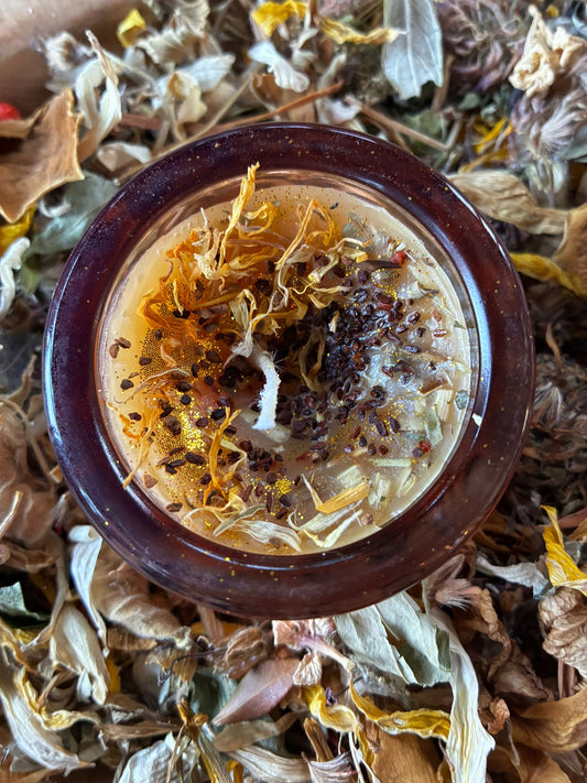 🕯️ Golden Blaze: De Kaars van Overvloed, Vitaliteit & Manifestatiekracht